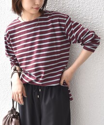 SHIPS Colors（シップス カラーズ）の「SHIPS Colors:コットン レイヤード TEE 3（ロンT）◇（Tシャツ/カットソー・レディース）」