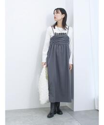 Samansa Mos2 blue | シアーグログランキャミワンピース(ワンピース)