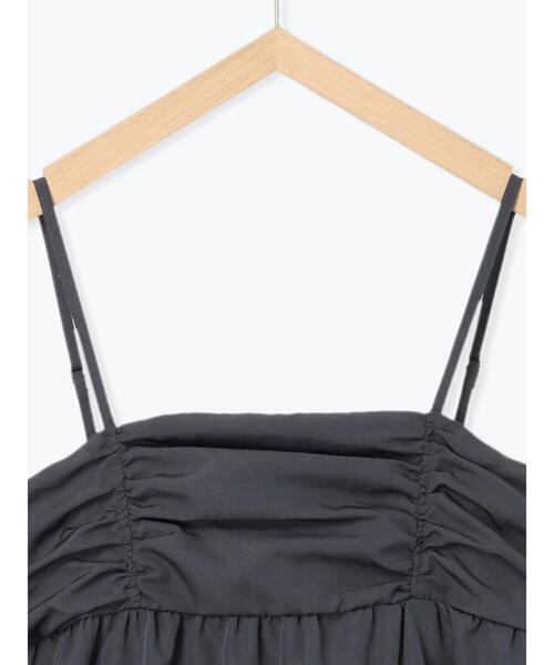 Samansa Mos2 blue(サマンサモスモスブルー)の「シアーグログランキャミワンピース(ワンピース・レディース・キャメル/チャコールグレー/ライトベージュ・F)」の13枚目の写真