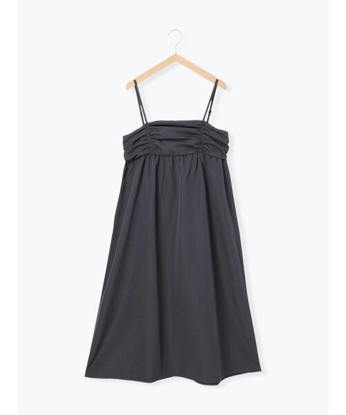 Samansa Mos2 blue(サマンサモスモスブルー)の「シアーグログランキャミワンピース(ワンピース・レディース・キャメル/チャコールグレー/ライトベージュ・F)」の18枚目の写真