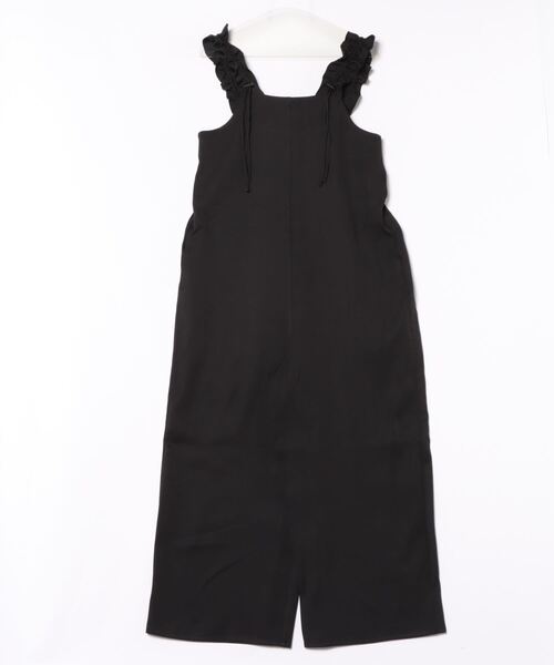 STYLEBLOCK（スタイルブロック）の「ツイルショルダーフリルオールインワン（サロペット/オーバーオール・レディース・オリーブ/ブラック/グレー・M）」の5枚目の写真