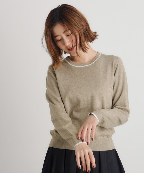 grove（グローブ）の「ウール混ラメアンサンブル対応プル
