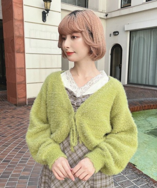 F i.n.t（フィント）の「ラメフェザーニットボレロ/F&A/fint（カーディガン/ボレロ・レディース・アイボリー/ライトグリーン/ライトグレー・FREE）」の21枚目の写真