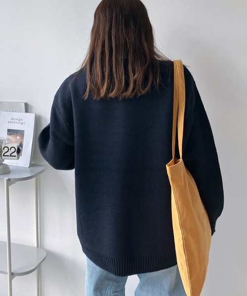 AS KNOW AS plus（アズノゥアズプラス）の「◇アソートデザインビッグサイズジャガードニットプルオーバー（ニット/セーター・レディース・ブラック系/ネイビー系/グレー系・FREE）」の8枚目の写真