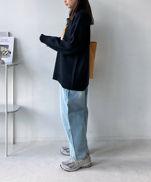 AS KNOW AS plus（アズノゥアズプラス）の「◇アソートデザインビッグサイズジャガードニットプルオーバー（ニット/セーター・レディース・ブラック系/ネイビー系/グレー系・FREE）」の11枚目の写真