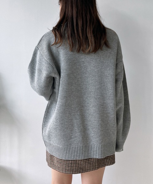 AS KNOW AS plus（アズノゥアズプラス）の「◇アソートデザインビッグサイズジャガードニットプルオーバー（ニット/セーター・レディース・ブラック系/ネイビー系/グレー系・FREE）」の14枚目の写真