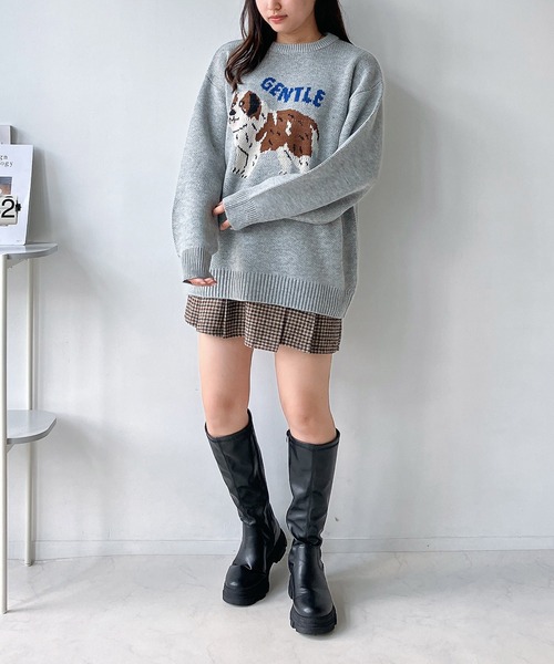 AS KNOW AS plus（アズノゥアズプラス）の「◇アソートデザインビッグサイズジャガードニットプルオーバー（ニット/セーター・レディース・ブラック系/ネイビー系/グレー系・FREE）」の16枚目の写真