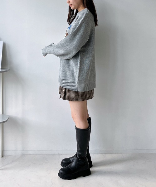 AS KNOW AS plus（アズノゥアズプラス）の「◇アソートデザインビッグサイズジャガードニットプルオーバー（ニット/セーター・レディース・ブラック系/ネイビー系/グレー系・FREE）」の17枚目の写真