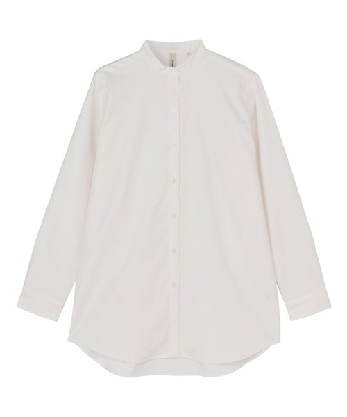 TOKYO SHIRTS(トウキョウシャツ)の「ウールライク スタンド レディース長袖カジュアルシャツ(シャツ/ブラウス・レディース・グレー/ブラック/オリーブ/オフホワイト・M/L/LL)」の2枚目の写真