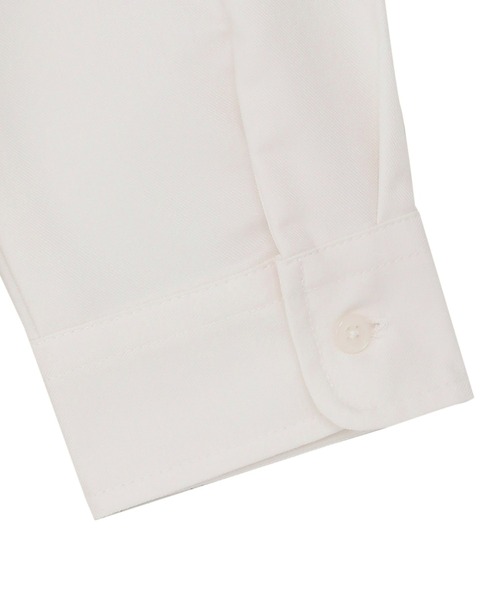 TOKYO SHIRTS(トウキョウシャツ)の「ウールライク スタンド レディース長袖カジュアルシャツ(シャツ/ブラウス・レディース・グレー/ブラック/オリーブ/オフホワイト・M/L/LL)」の7枚目の写真