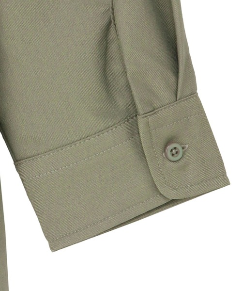 TOKYO SHIRTS(トウキョウシャツ)の「ウールライク スタンド レディース長袖カジュアルシャツ(シャツ/ブラウス・レディース・グレー/ブラック/オリーブ/オフホワイト・M/L/LL)」の19枚目の写真