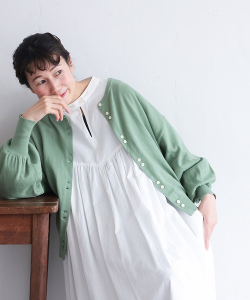 soulberry(ソウルベリー)の「私のミントなカーディガン(カーディガン/ボレロ・レディース・グリーン系その他・M/L/LL/3L/4L/5L)」の15枚目の写真
