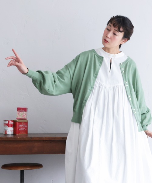 soulberry(ソウルベリー)の「私のミントなカーディガン(カーディガン/ボレロ・レディース・グリーン系その他・M/L/LL/3L/4L/5L)」の16枚目の写真