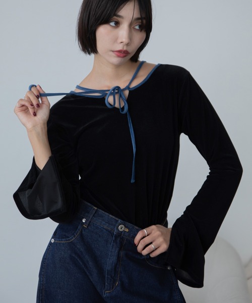 ベロアシアーチョーカートップス/新柄追加（Tシャツ/カットソー