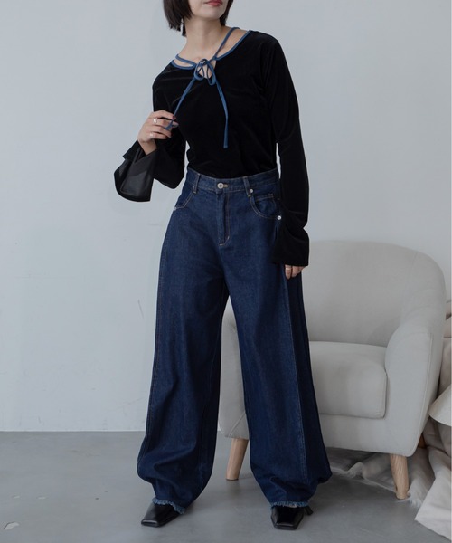 ベロアシアーチョーカートップス/新柄追加（Tシャツ/カットソー