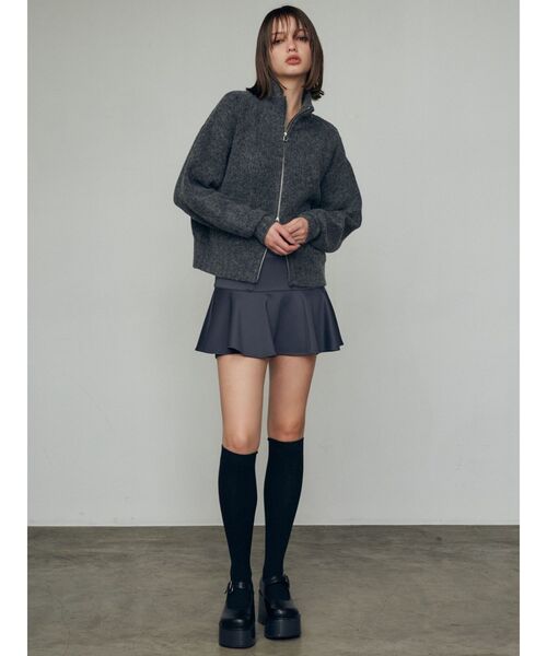 EMODA(エモダ)の「ミニフレアスカート(スカート・レディース・グレー/ブラック・MEDIUM/SMALL)」の10枚目の写真