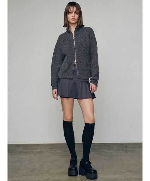 EMODA(エモダ)の「ミニフレアスカート(スカート・レディース・グレー/ブラック・MEDIUM/SMALL)」の11枚目の写真