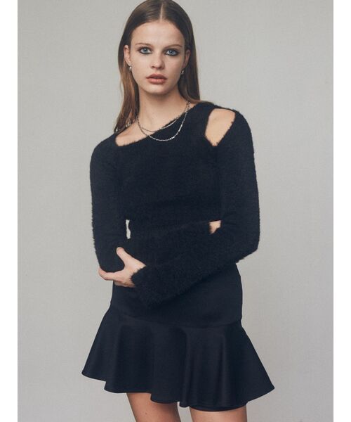 EMODA(エモダ)の「ミニフレアスカート(スカート・レディース・グレー/ブラック・MEDIUM/SMALL)」の14枚目の写真