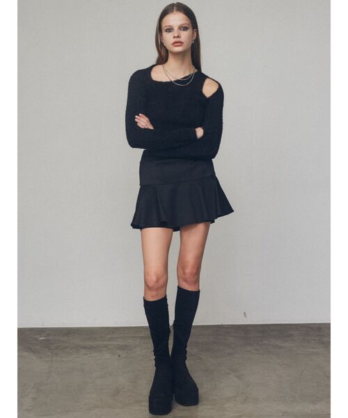 EMODA(エモダ)の「ミニフレアスカート(スカート・レディース・グレー/ブラック・MEDIUM/SMALL)」の16枚目の写真