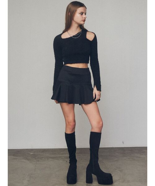 EMODA(エモダ)の「ミニフレアスカート(スカート・レディース・グレー/ブラック・MEDIUM/SMALL)」の17枚目の写真