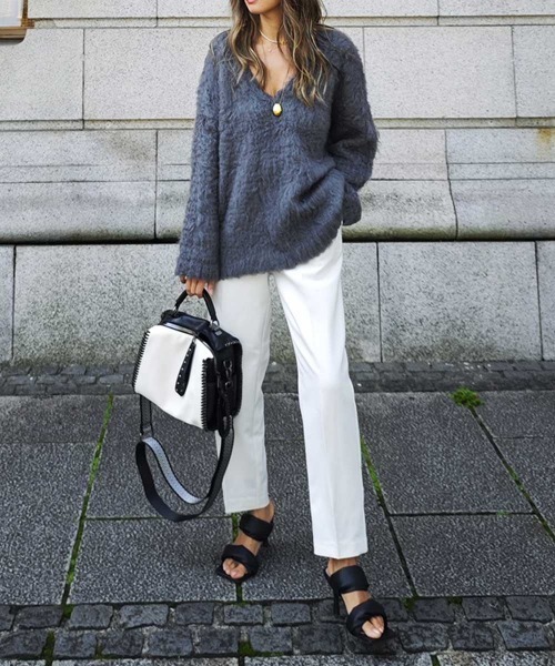 esutoreja(エストレジャ)の「テーパードセンタープレススラックス(スラックス・レディース・ホワイト/ブラウン/ブラック・S/M)」の6枚目の写真