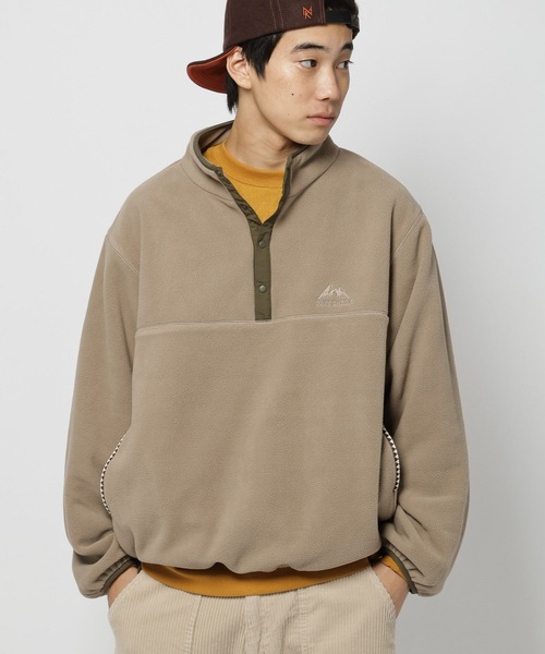 niko and...（ニコアンド）の「【CITY CREEK】ハーフボタンフリースプルオーバー（その他トップス・レディース・チャコール/ベージュ/スカイブルー・LARGE/MEDIUM）」の3枚目の写真