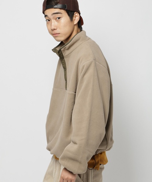 niko and...（ニコアンド）の「【CITY CREEK】ハーフボタンフリースプルオーバー（その他トップス・レディース・チャコール/ベージュ/スカイブルー・LARGE/MEDIUM）」の9枚目の写真