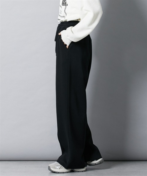 nissen（ニッセン）の「ドロストワイドパンツ（スウェットパンツ・レディース・ブラック/杢グレー・S/M/L/LL）」の21枚目の写真