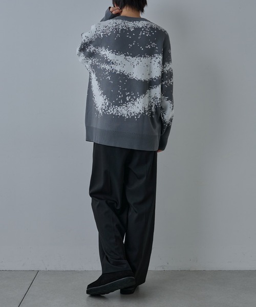 COLONY 2139（コロニートゥーワンスリーナイン）の「ピクセルパターンクルーニット（ニット/セーター・メンズ・グレー/ブラック/ネイビー・MEDIUM/LARGE）」の14枚目の写真