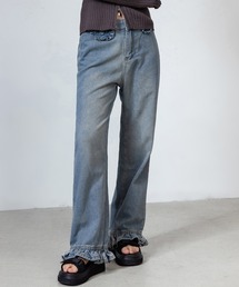 DAY CLOSET | レディース フリルデコレーションデニムパンツ(デニムパンツ)