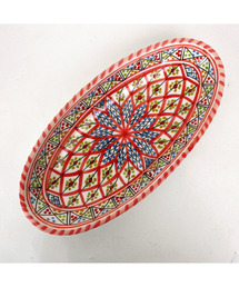 UNBILLION（アンビリオン）の「アフリカンスクエアー AFRICANSQUARE / スラマ陶器 手描き浅皿楕円（食器）」