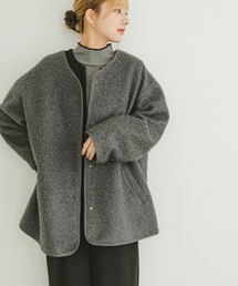 ITEMS URBANRESEARCH | ボアジャケット(ノーカラーコート)