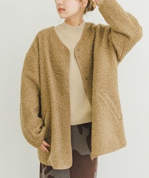 ITEMS URBANRESEARCH | ボアジャケット(ノーカラーコート)