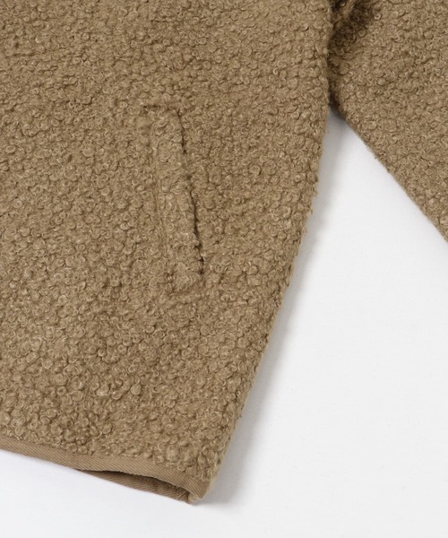 ITEMS URBANRESEARCH（アイテムズ アーバンリサーチ）の「ボアジャケット（ノーカラーコート・レディース・グレー/オフホワイト/ライトブラウン・FREE）」の13枚目の写真