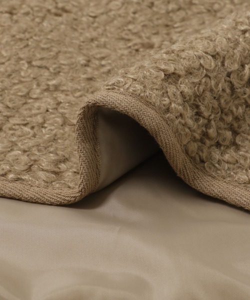 ITEMS URBANRESEARCH（アイテムズ アーバンリサーチ）の「ボアジャケット（ノーカラーコート・レディース・グレー/オフホワイト/ライトブラウン・FREE）」の16枚目の写真