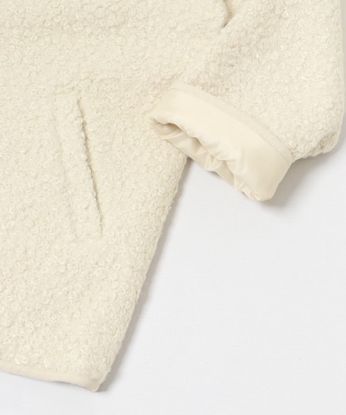 ITEMS URBANRESEARCH（アイテムズ アーバンリサーチ）の「ボアジャケット（ノーカラーコート・レディース・グレー/オフホワイト/ライトブラウン・FREE）」の17枚目の写真