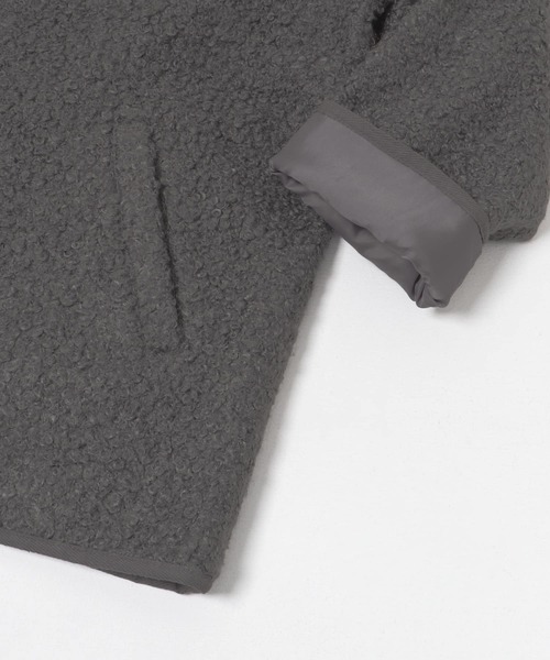 ITEMS URBANRESEARCH（アイテムズ アーバンリサーチ）の「ボアジャケット（ノーカラーコート・レディース・グレー/オフホワイト/ライトブラウン・FREE）」の18枚目の写真