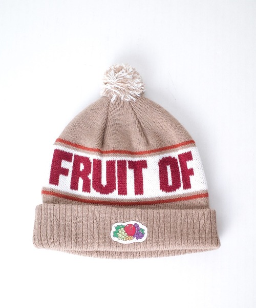 FRUIT OF THE LOOM(フルーツオブザルーム)の「【FRUIT OF THE LOOM】KIDS BON BON Knit watch(ニットキャップ/ビーニー・キッズ・ベージュ/イエロー・FREE)」の2枚目の写真
