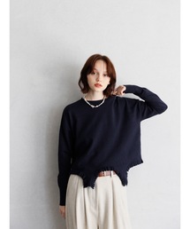 cropped frill knit