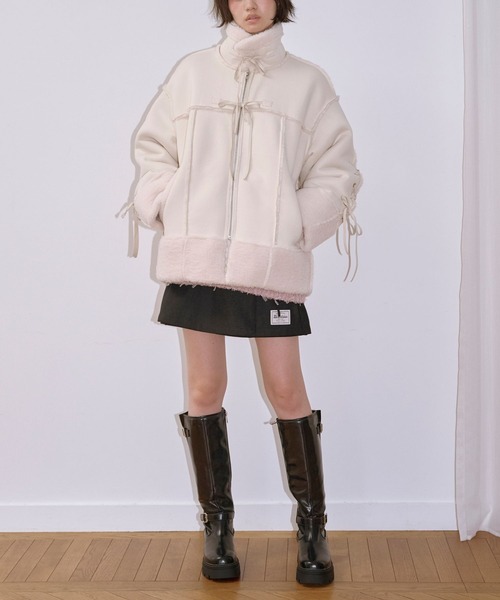 ✩徳子様✩ムートンコート＆ラパン後リボンコート セール】リボンムートンコート（ムートンコート）｜Lil Ambition（リル