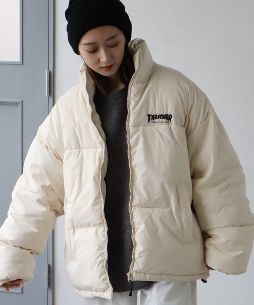 THRASHER(スラッシャー)の「【THRASHER/スラッシャー】コットンライク タイプライター / 中綿ジャケット 別注(ダウンジャケット/コート・メンズ・ブラック/アイボリー・L/XL/M)」の13枚目の写真