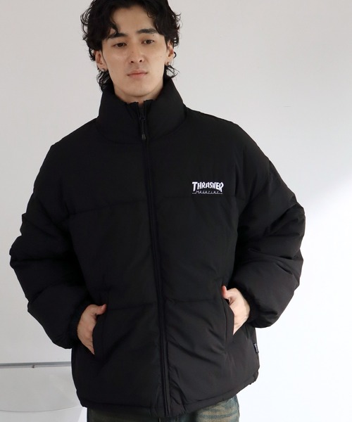 THRASHER(スラッシャー)の「【THRASHER/スラッシャー】コットンライク タイプライター / 中綿ジャケット 別注(ダウンジャケット/コート・メンズ・ブラック/アイボリー・L/XL/M)」の6枚目の写真