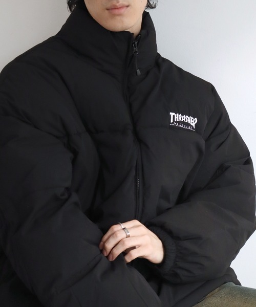 THRASHER(スラッシャー)の「【THRASHER/スラッシャー】コットンライク タイプライター / 中綿ジャケット 別注(ダウンジャケット/コート・メンズ・ブラック/アイボリー・L/XL/M)」の11枚目の写真