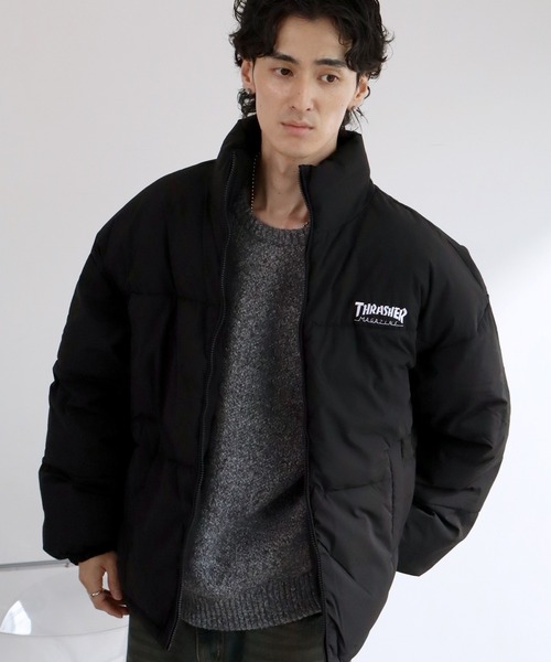 THRASHER(スラッシャー)の「【THRASHER/スラッシャー】コットンライク タイプライター / 中綿ジャケット 別注(ダウンジャケット/コート・メンズ・ブラック/アイボリー・L/XL/M)」の10枚目の写真