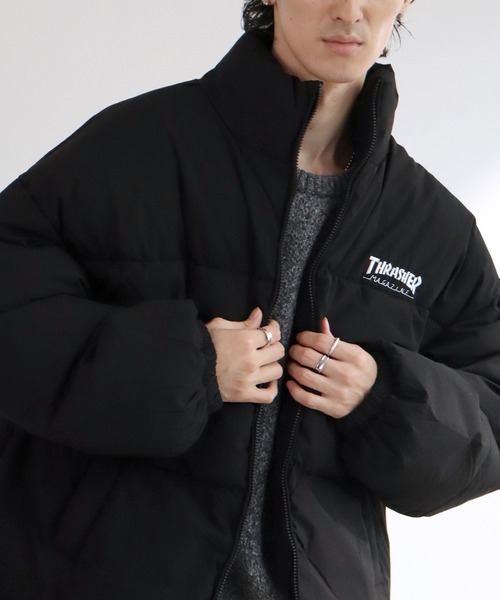 THRASHER(スラッシャー)の「【THRASHER/スラッシャー】コットンライク タイプライター / 中綿ジャケット 別注(ダウンジャケット/コート・メンズ・ブラック/アイボリー・L/XL/M)」の12枚目の写真
