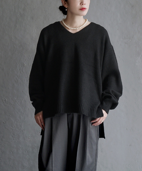 apartment department(アパートメントデパートメント)の「ワイドシルエット Vネックプルオーバー(Tシャツ/カットソー・レディース・ベージュ/ライトグレー/ブルー/アイボリー/ブラック・M)」の18枚目の写真