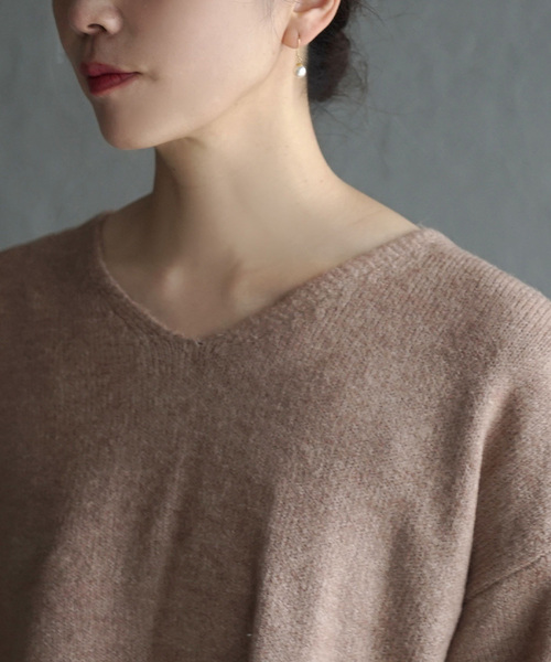apartment department(アパートメントデパートメント)の「ワイドシルエット Vネックプルオーバー(Tシャツ/カットソー・レディース・ベージュ/ライトグレー/ブルー/アイボリー/ブラック・M)」の22枚目の写真