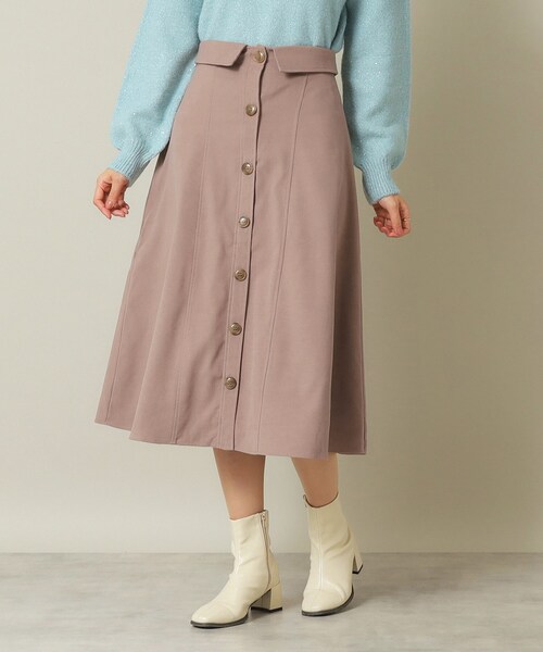 ITS'DEMO（イッツデモ）の「◆【後ろウエストゴム／手洗い可】フロントボタンスカート（スカート・レディース・ダークブラウン/ブルー/ネイビー/ベージュ・00）」の2枚目の写真