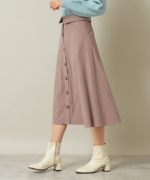 ITS'DEMO（イッツデモ）の「◆【後ろウエストゴム／手洗い可】フロントボタンスカート（スカート・レディース・ダークブラウン/ブルー/ネイビー/ベージュ・00）」の9枚目の写真