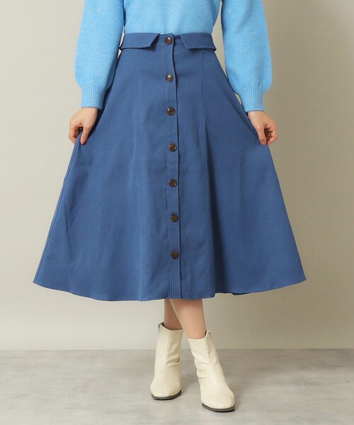 ITS'DEMO（イッツデモ）の「◆【後ろウエストゴム／手洗い可】フロントボタンスカート（スカート・レディース・ダークブラウン/ブルー/ネイビー/ベージュ・00）」の13枚目の写真